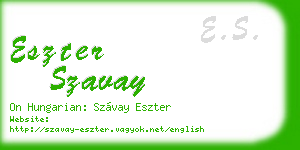 eszter szavay business card
