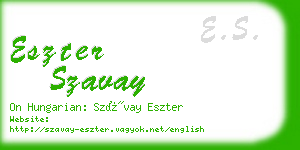 eszter szavay business card